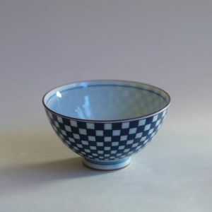 Sumie Ceramic Tea Cup, 240ml Chequered